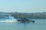 РКВП “Самум” с Андреевским флагом и флагом ВМФ СССР (?)